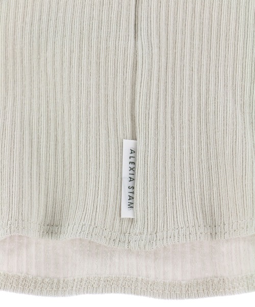 ALEXIA STAM（アリシアスタン）の「Open Back Rib Camisole /オープンバックリブキャミソール（キャミソール・レディース・ブラック/カーキ/グレイッシュベージュ・FREE）」の10枚目の写真