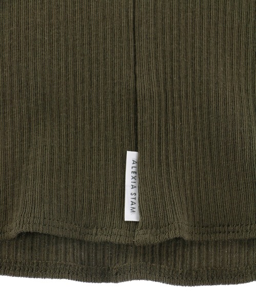 ALEXIA STAM（アリシアスタン）の「Open Back Rib Camisole /オープンバックリブキャミソール（キャミソール・レディース・ブラック/カーキ/グレイッシュベージュ・FREE）」の16枚目の写真