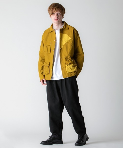 rehacer レアセル　カーキ　フード付きミリタリージャケット rehacer : Multi Pocket Mountain Jacket / マルチポケット