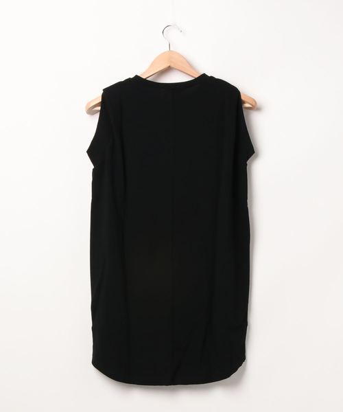 DouDou（ドゥドゥ）の「セットアップタック袖プルオーバー（Tシャツ/カットソー・レディース・ブラック/グレイッシュベージュ・FREE）」の3枚目の写真