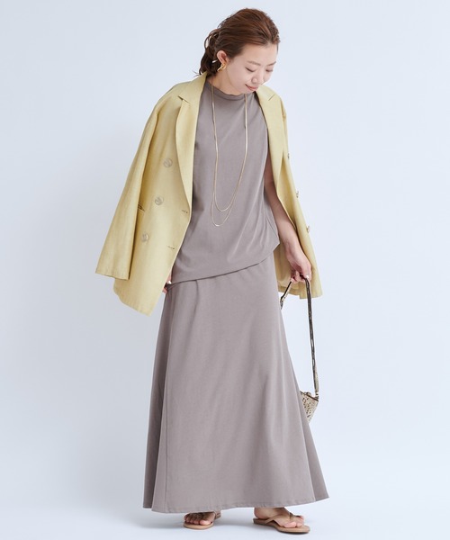 DouDou（ドゥドゥ）の「セットアップタック袖プルオーバー（Tシャツ/カットソー・レディース・ブラック/グレイッシュベージュ・FREE）」の14枚目の写真