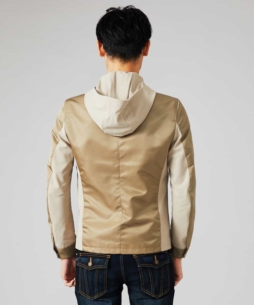 MICHEL KLEIN HOMME (ミッシェルクランオム)の「ブルゾン(コマツリモンタ)(Tシャツ/カットソー・メンズ・ベージュ/ネイビー・MEDIUM/LARGE/X-LARGE)」の7枚目の写真