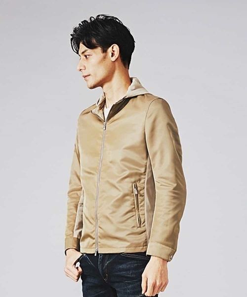 MICHEL KLEIN HOMME (ミッシェルクランオム)の「ブルゾン(コマツリモンタ)(Tシャツ/カットソー・メンズ・ベージュ/ネイビー・MEDIUM/LARGE/X-LARGE)」の15枚目の写真