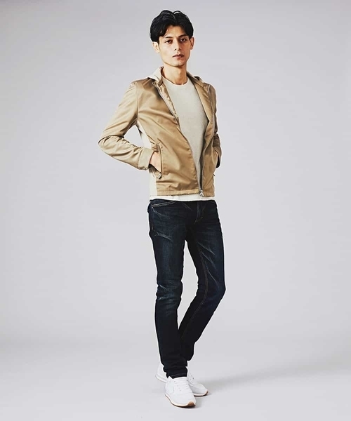 MICHEL KLEIN HOMME (ミッシェルクランオム)の「ブルゾン(コマツリモンタ)(Tシャツ/カットソー・メンズ・ベージュ/ネイビー・MEDIUM/LARGE/X-LARGE)」の16枚目の写真