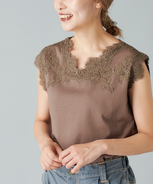 PUAL CE CIN（ピュアルセシン）の「レースインナー（キャミソール・レディース・チャコールグレー/モカ/ナチュラル・FREE）」の14枚目の写真