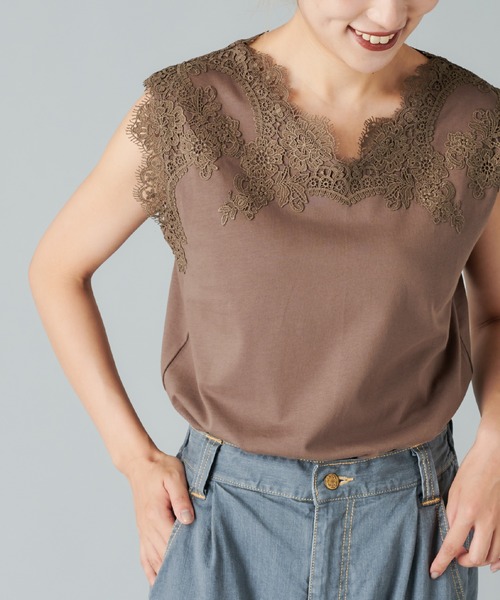 PUAL CE CIN（ピュアルセシン）の「レースインナー（キャミソール・レディース・チャコールグレー/モカ/ナチュラル・FREE）」の13枚目の写真