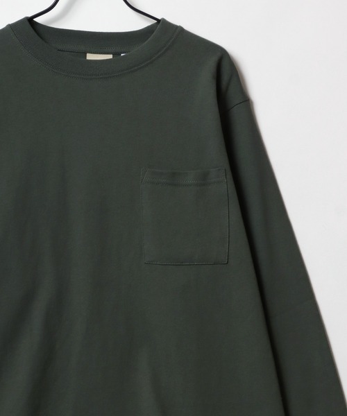 Goodwear（グッドウェア）の「Goodwear/グッドウェア USAコットン 無地 ポケット クルーネック ロングスリーブTシャツ/ロンT/レディース メンズ（Tシャツ/カットソー・メンズ・ホワイト/ブラック/ベージュ/ブラウン/カーキ/グレイッシュベージュ/グレー/チャコール/ネイビー/グレイッシュブルー・M/L/XL）」の19枚目の写真