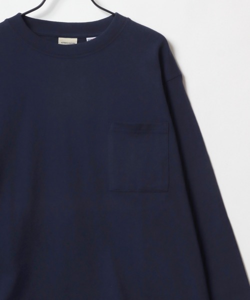 Goodwear（グッドウェア）の「Goodwear/グッドウェア USAコットン 無地 ポケット クルーネック ロングスリーブTシャツ/ロンT/レディース メンズ（Tシャツ/カットソー・メンズ・ホワイト/ブラック/ベージュ/ブラウン/カーキ/グレイッシュベージュ/グレー/チャコール/ネイビー/グレイッシュブルー・M/L/XL）」の20枚目の写真