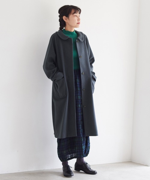 ビュルデサボン　bulle de savon ステンカラーコート　ダークグレー 楽天市場】bulle de savon コートの通販