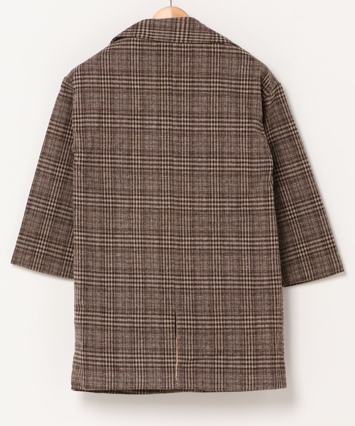 ABITOKYO（アビトーキョー）の「BIGシルエット チェック柄テーラージャケット（テーラードジャケット・レディース・ブラウン/グレー・S/M/L）」の16枚目の写真