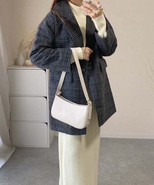 ABITOKYO（アビトーキョー）の「BIGシルエット チェック柄テーラージャケット（テーラードジャケット・レディース・ブラウン/グレー・S/M/L）」の6枚目の写真