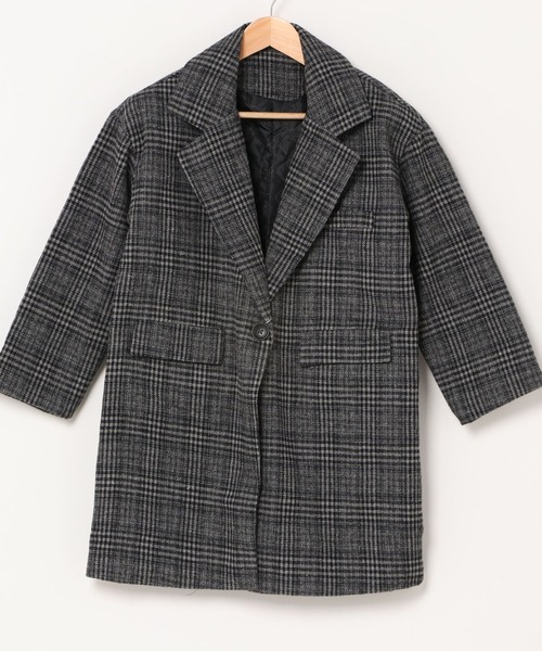 ABITOKYO（アビトーキョー）の「BIGシルエット チェック柄テーラージャケット（テーラードジャケット・レディース・ブラウン/グレー・S/M/L）」の17枚目の写真