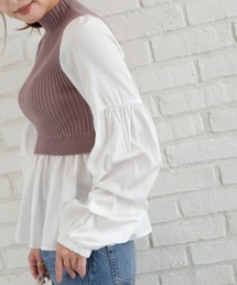 SpRay | リブレイヤードボリュームスリーブブラウス(シャツ/ブラウス)