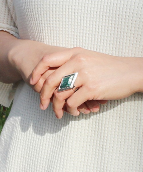Ayler（アイラー）の「【Ayler】RING ストーンカットリング型 Ayl-007（リング・レディース・ブラウン/グレー/エメラルド・11号/9号）」の14枚目の写真