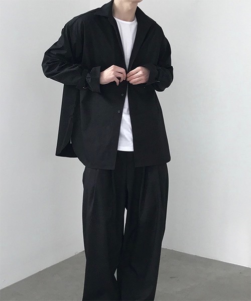 WESTBOY（ウエストボーイ）の「【COLN】Bag Slit Drop Shoulder Jacket（シャツ/ブラウス・メンズ・ブラック・M/L/XL）」の6枚目の写真