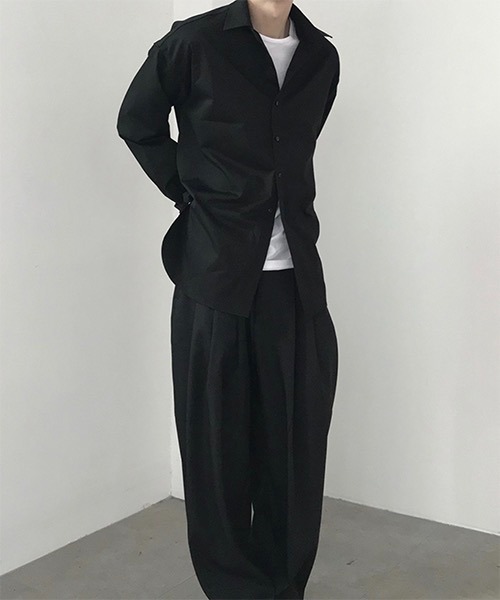 WESTBOY（ウエストボーイ）の「【COLN】Bag Slit Drop Shoulder Jacket（シャツ/ブラウス・メンズ・ブラック・M/L/XL）」の16枚目の写真