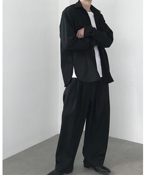 WESTBOY（ウエストボーイ）の「【COLN】Bag Slit Drop Shoulder Jacket（シャツ/ブラウス・メンズ・ブラック・M/L/XL）」の14枚目の写真
