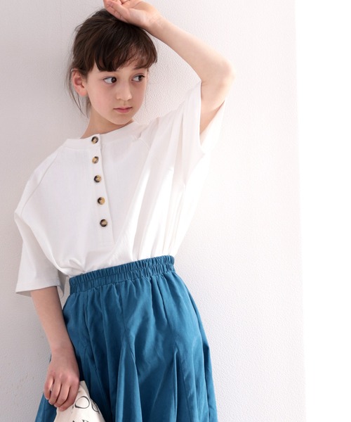 Java(ジャバ)の「《JaVaジャバ コラボ》キッズ 綿100% 前後2way楽しめる♪ヘンリーラグラントップス(Tシャツ/カットソー・キッズ・ホワイト/ブラック/ナチュラル・130/140/150/160)」の10枚目の写真