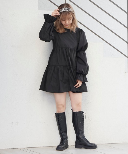 one after another NICE CLAUP（ワンアフターアナザーナイスクラップ）の「レースアップミドルブーツ（ブーツ・レディース・オフホワイト/ブラック/モカ・SMALL/MEDIUM/LARGE）」の6枚目の写真