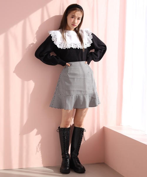 one after another NICE CLAUP（ワンアフターアナザーナイスクラップ）の「レースアップミドルブーツ（ブーツ・レディース・オフホワイト/ブラック/モカ・SMALL/MEDIUM/LARGE）」の13枚目の写真