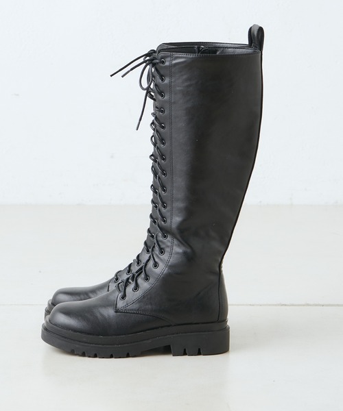 one after another NICE CLAUP（ワンアフターアナザーナイスクラップ）の「レースアップミドルブーツ（ブーツ・レディース・オフホワイト/ブラック/モカ・SMALL/MEDIUM/LARGE）」の18枚目の写真