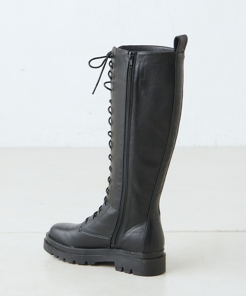 one after another NICE CLAUP（ワンアフターアナザーナイスクラップ）の「レースアップミドルブーツ（ブーツ・レディース・オフホワイト/ブラック/モカ・SMALL/MEDIUM/LARGE）」の19枚目の写真