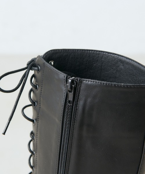 one after another NICE CLAUP（ワンアフターアナザーナイスクラップ）の「レースアップミドルブーツ（ブーツ・レディース・オフホワイト/ブラック/モカ・SMALL/MEDIUM/LARGE）」の20枚目の写真