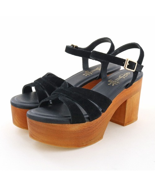 あしながおじさん(アシナガオジサン)の「厚底ウッドソールサンダル / あしながおじさん(サンダル・レディース・ブラック/イエロー/ベージュ・L/S/M/LL)」の16枚目の写真