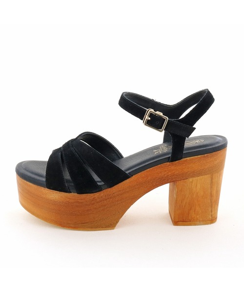 あしながおじさん(アシナガオジサン)の「厚底ウッドソールサンダル / あしながおじさん(サンダル・レディース・ブラック/イエロー/ベージュ・L/S/M/LL)」の17枚目の写真