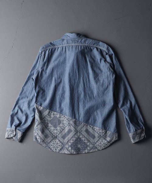 CHALLENGER/L/S BANDANA NEL SHIRT/RED | 起毛したネル生地にバンダナ