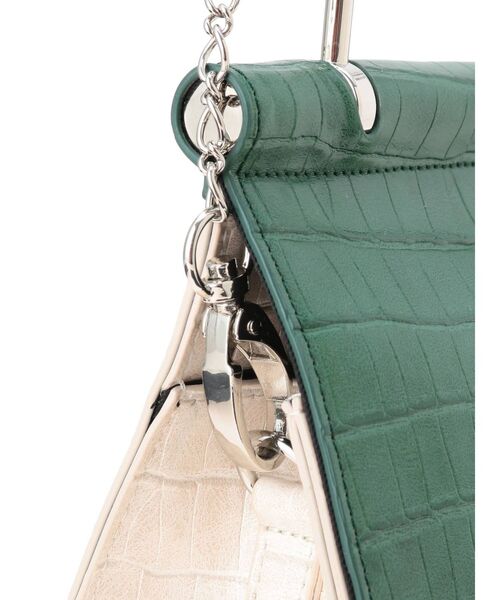 MURUA（ムルーア）の「アシメフラップメタルバッグ（ハンドバッグ・レディース・グリーン/ブラウン・FREE）」の10枚目の写真