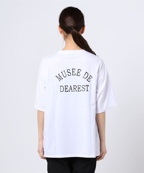 ABITOKYO(アビトーキョー)の「バックロゴプリント袖ロールアップビックTee(半袖)(Tシャツ/カットソー・レディース・ホワイト/グレー/オレンジ・FREE)」の2枚目の写真