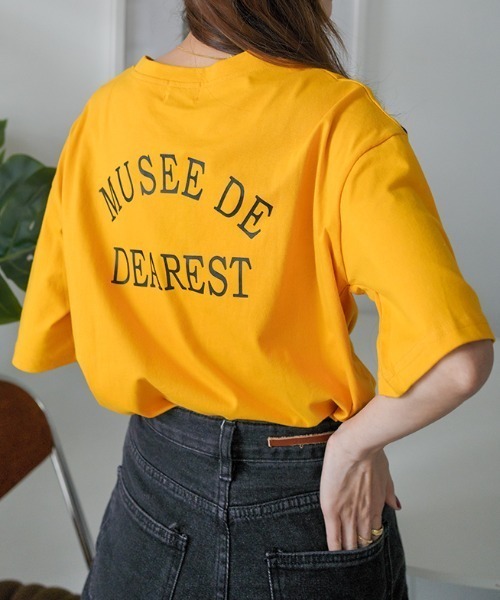 ABITOKYO(アビトーキョー)の「バックロゴプリント袖ロールアップビックTee(半袖)(Tシャツ/カットソー・レディース・ホワイト/グレー/オレンジ・FREE)」の3枚目の写真