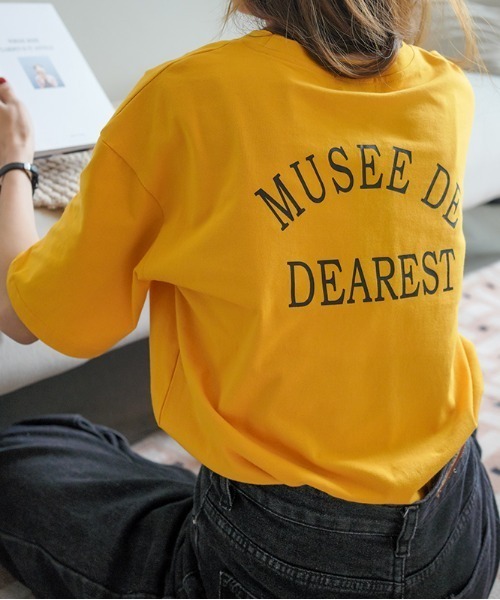 ABITOKYO(アビトーキョー)の「バックロゴプリント袖ロールアップビックTee(半袖)(Tシャツ/カットソー・レディース・ホワイト/グレー/オレンジ・FREE)」の6枚目の写真