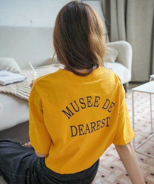 ABITOKYO(アビトーキョー)の「バックロゴプリント袖ロールアップビックTee(半袖)(Tシャツ/カットソー・レディース・ホワイト/グレー/オレンジ・FREE)」の7枚目の写真
