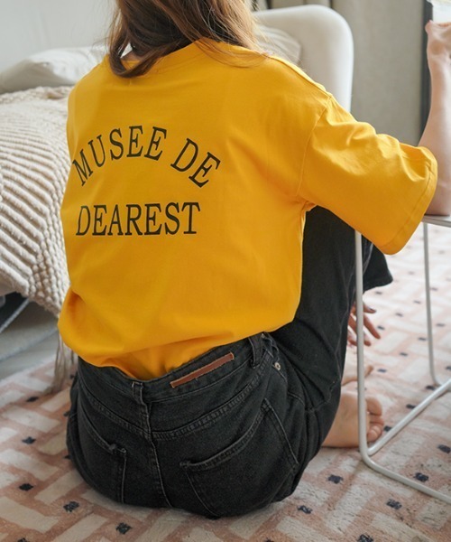ABITOKYO(アビトーキョー)の「バックロゴプリント袖ロールアップビックTee(半袖)(Tシャツ/カットソー・レディース・ホワイト/グレー/オレンジ・FREE)」の9枚目の写真
