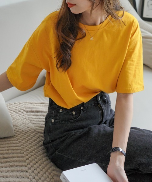 ABITOKYO(アビトーキョー)の「バックロゴプリント袖ロールアップビックTee(半袖)(Tシャツ/カットソー・レディース・ホワイト/グレー/オレンジ・FREE)」の11枚目の写真