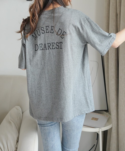ABITOKYO(アビトーキョー)の「バックロゴプリント袖ロールアップビックTee(半袖)(Tシャツ/カットソー・レディース・ホワイト/グレー/オレンジ・FREE)」の12枚目の写真