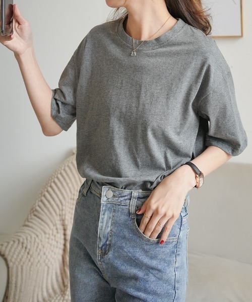 ABITOKYO(アビトーキョー)の「バックロゴプリント袖ロールアップビックTee(半袖)(Tシャツ/カットソー・レディース・ホワイト/グレー/オレンジ・FREE)」の14枚目の写真