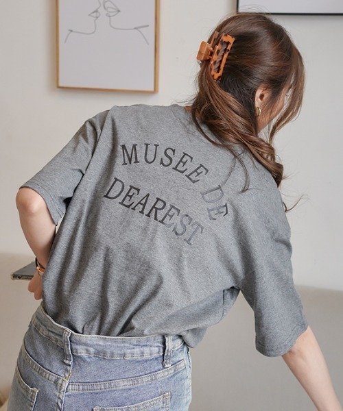 ABITOKYO(アビトーキョー)の「バックロゴプリント袖ロールアップビックTee(半袖)(Tシャツ/カットソー・レディース・ホワイト/グレー/オレンジ・FREE)」の15枚目の写真