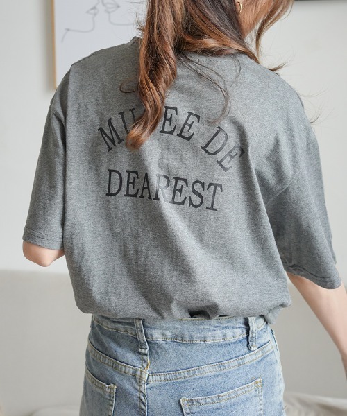 ABITOKYO(アビトーキョー)の「バックロゴプリント袖ロールアップビックTee(半袖)(Tシャツ/カットソー・レディース・ホワイト/グレー/オレンジ・FREE)」の17枚目の写真