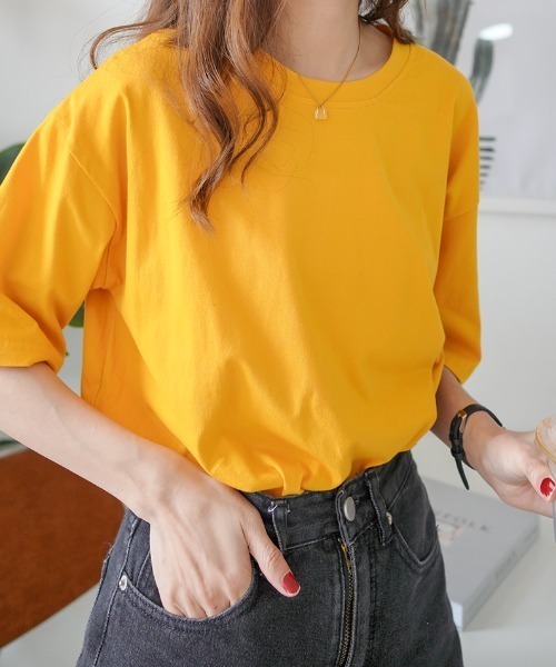 ABITOKYO(アビトーキョー)の「バックロゴプリント袖ロールアップビックTee(半袖)(Tシャツ/カットソー・レディース・ホワイト/グレー/オレンジ・FREE)」の22枚目の写真