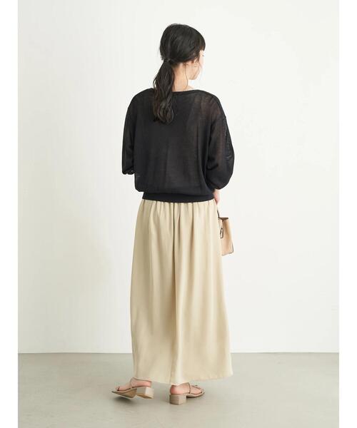 earth music&ecology(アースミュージックアンドエコロジー)の「シアーVネックカーディガン *(カーディガン/ボレロ・レディース・ブラウン/ピンク/オフホワイト/ミント/グレイッシュベージュ/ブラック・FREE)」の22枚目の写真