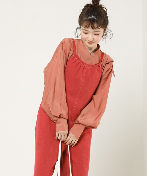 FREAK'S STORE（フリークスストア）の「カットサロペット（サロペット/オーバーオール・レディース・ブラック/ブラウン・ﾌﾘ-）」の3枚目の写真