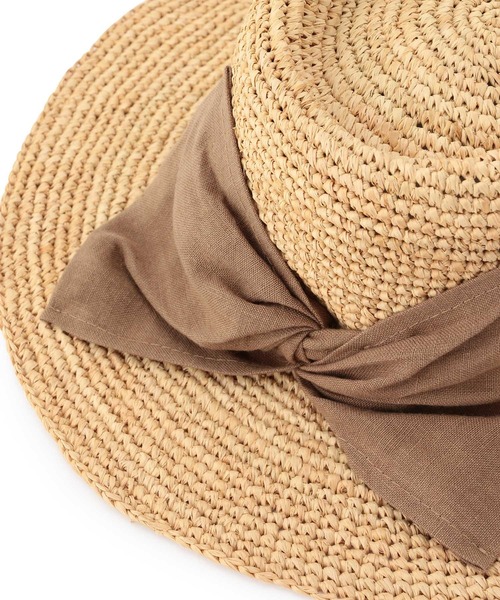 CONTROL FREAK / CTFK（コントロールフリーク）の「【CONTROL FREAK】 バックリボンラフィアハット（ハット・レディース・ベージュ/ブラウン系その他3・FREE）」の5枚目の写真