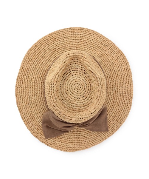 CONTROL FREAK / CTFK（コントロールフリーク）の「【CONTROL FREAK】 バックリボンラフィアハット（ハット・レディース・ベージュ/ブラウン系その他3・FREE）」の4枚目の写真