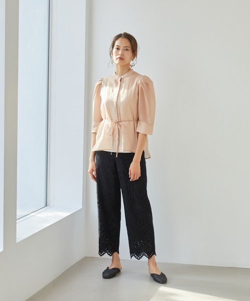 Rewde（ルゥデ）の「【雑誌掲載】コットン刺繍レースフレアパンツ（1R12-03066）（その他パンツ・レディース・ホワイト/ブラック・S/M）」の15枚目の写真