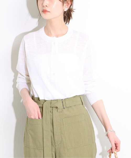 IENA LA BOUCLE　Bizarre ヘンリーネックプルオーバー シアー IENA LA BOUCLE Bizarre ヘンリーネックプルオーバー シアー