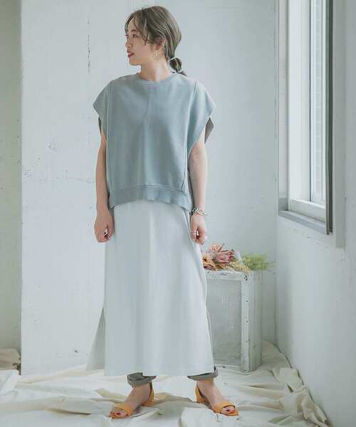 ITEMS URBANRESEARCH（アイテムズ アーバンリサーチ）の「裏毛フレンチスリーブベスト（ベスト・レディース・グレー/グレー系その他/ブルー系その他・FREE）」の4枚目の写真