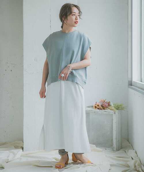 ITEMS URBANRESEARCH（アイテムズ アーバンリサーチ）の「裏毛フレンチスリーブベスト（ベスト・レディース・グレー/グレー系その他/ブルー系その他・FREE）」の14枚目の写真